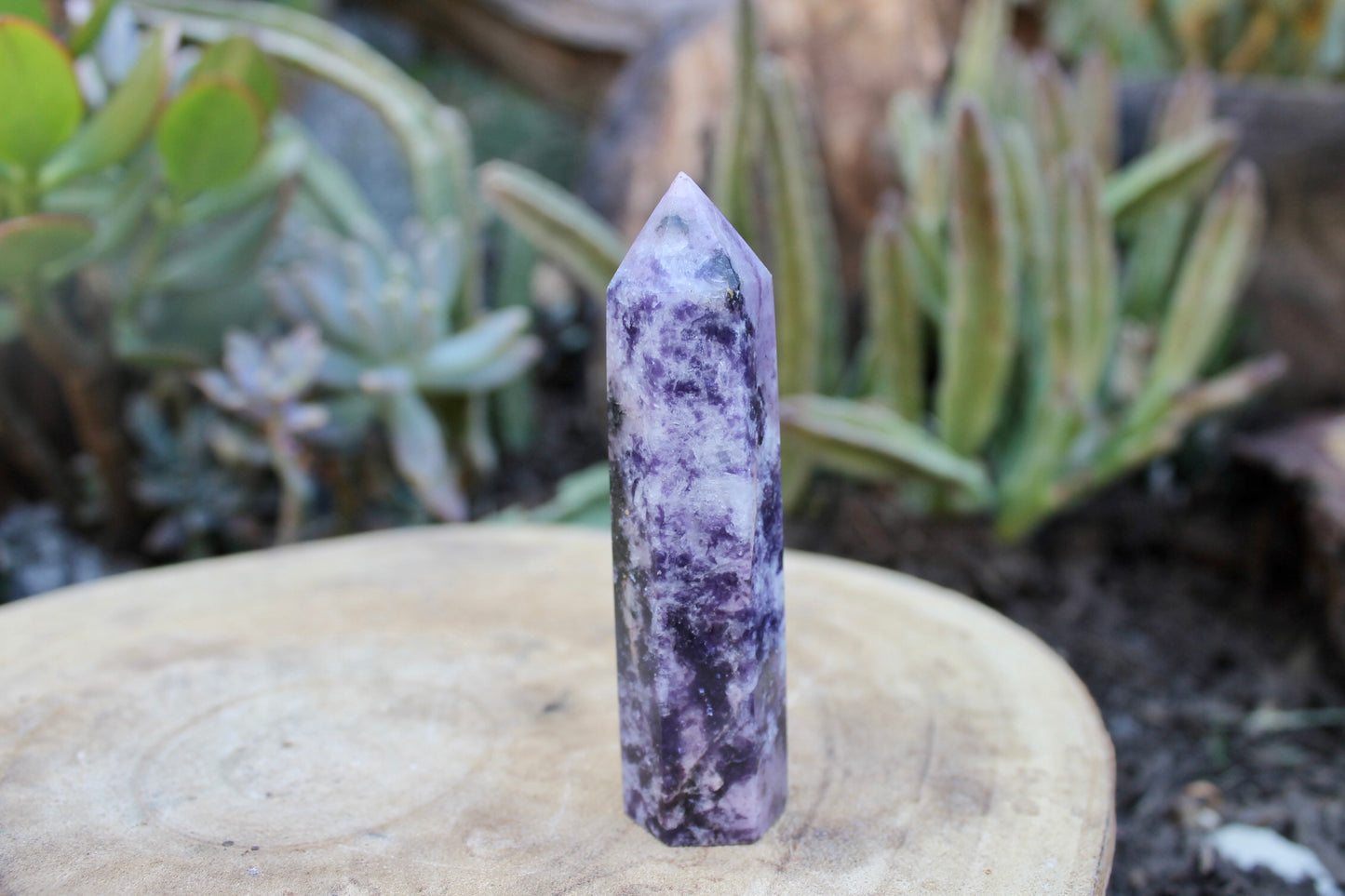 Lepidolite crystal point