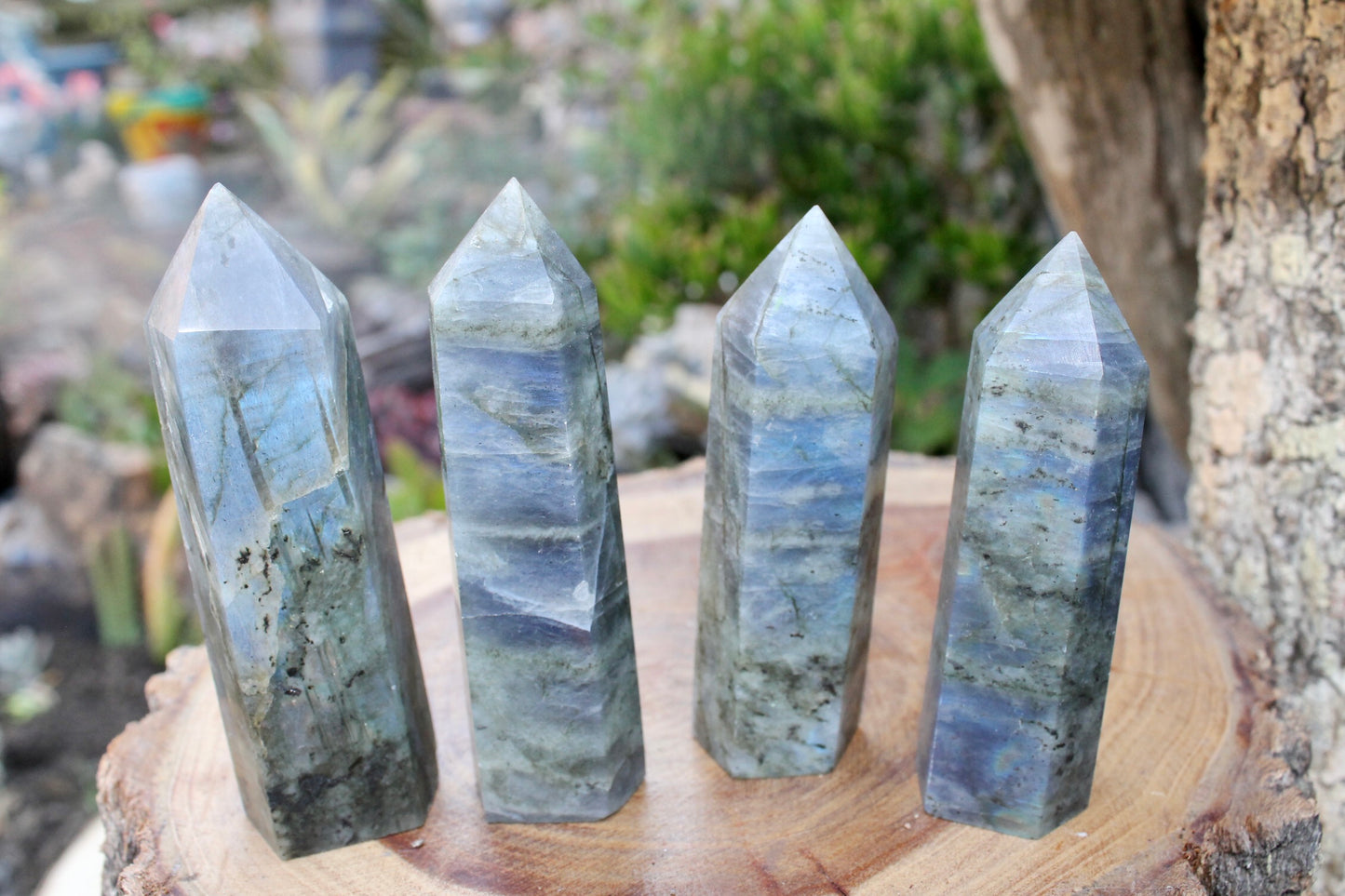 Labradorite crystal points