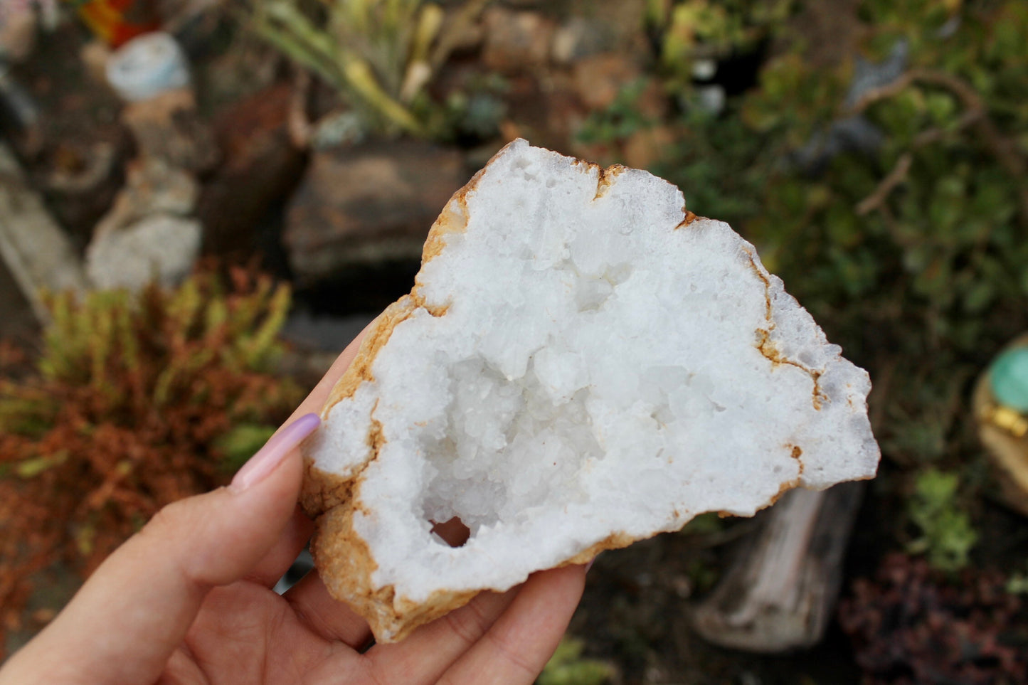 Geode crystal slice