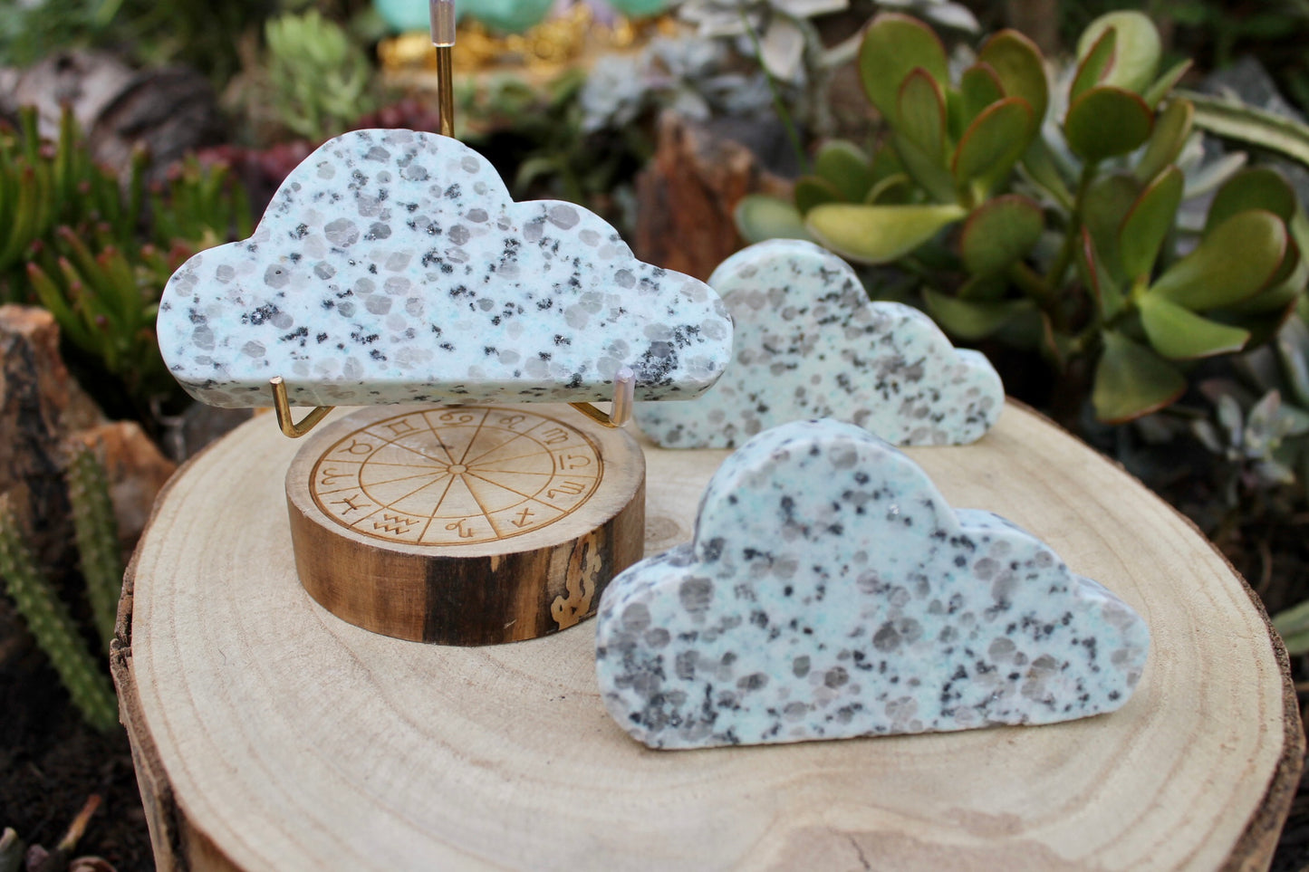 Kiwi jasper crystal clouds