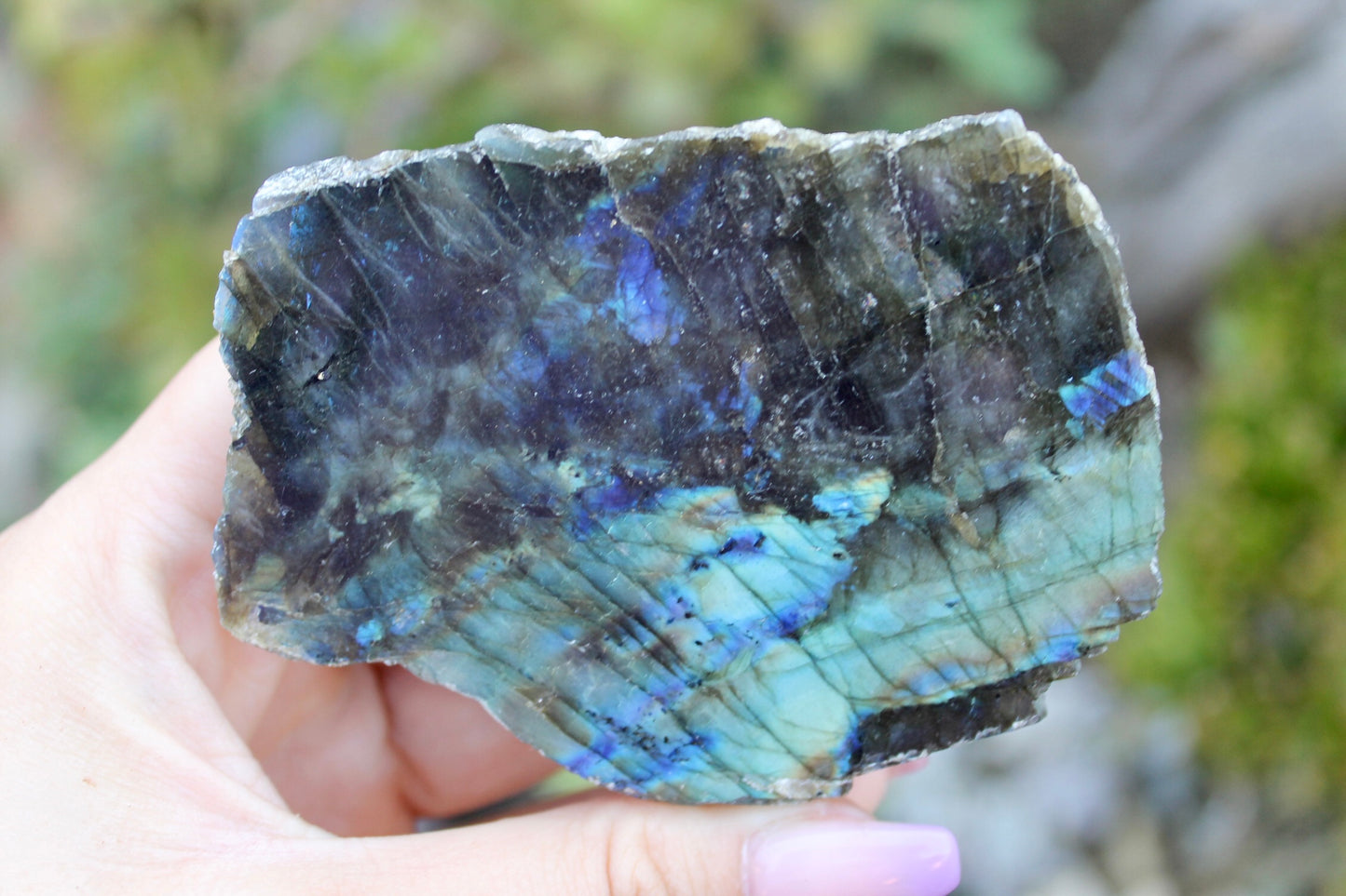 Labradorite crystal slab