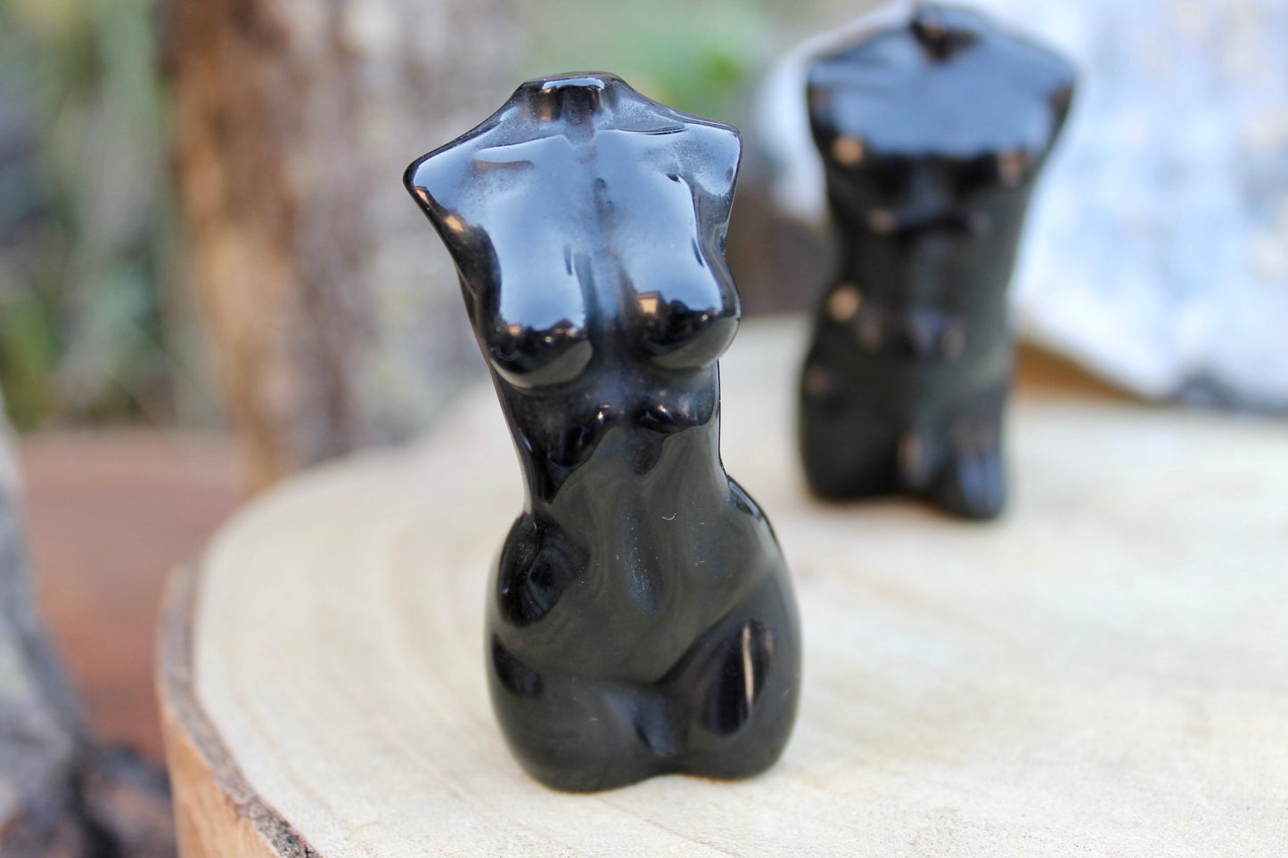 Obsidian crystal female body