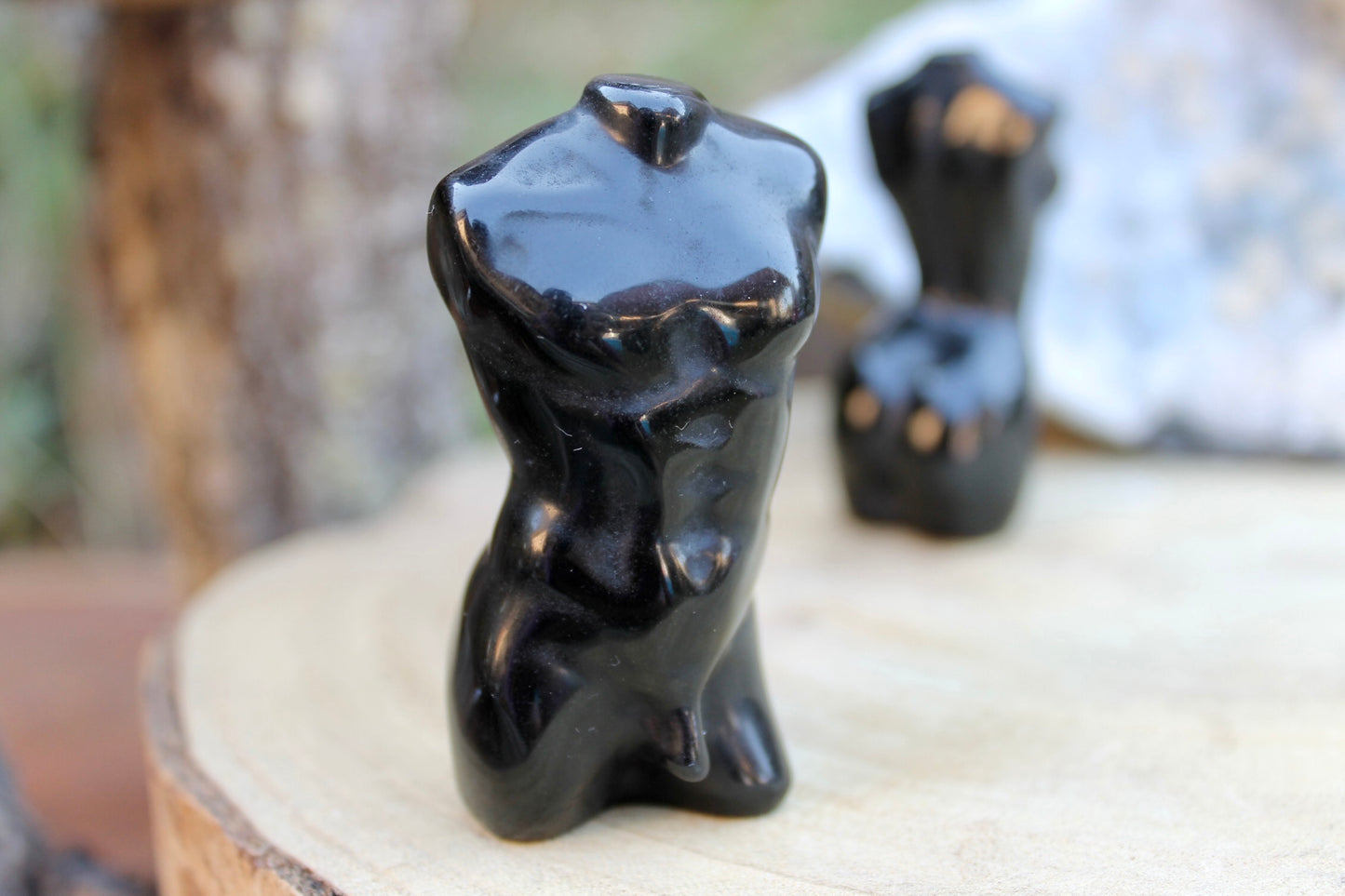 Obsidian crystal male body