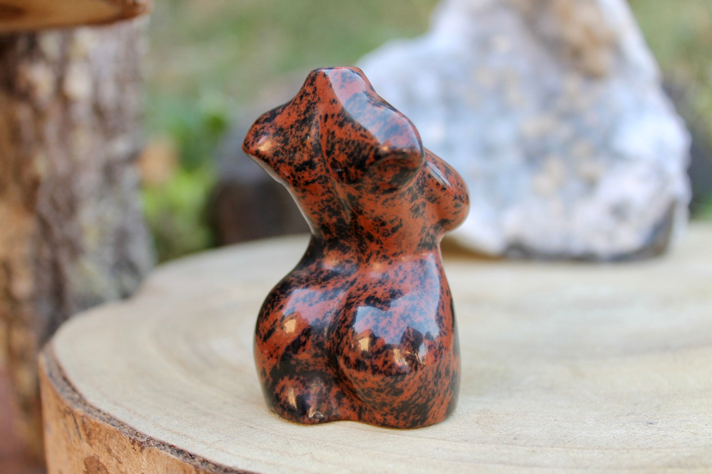 Mahogany crystal woman body