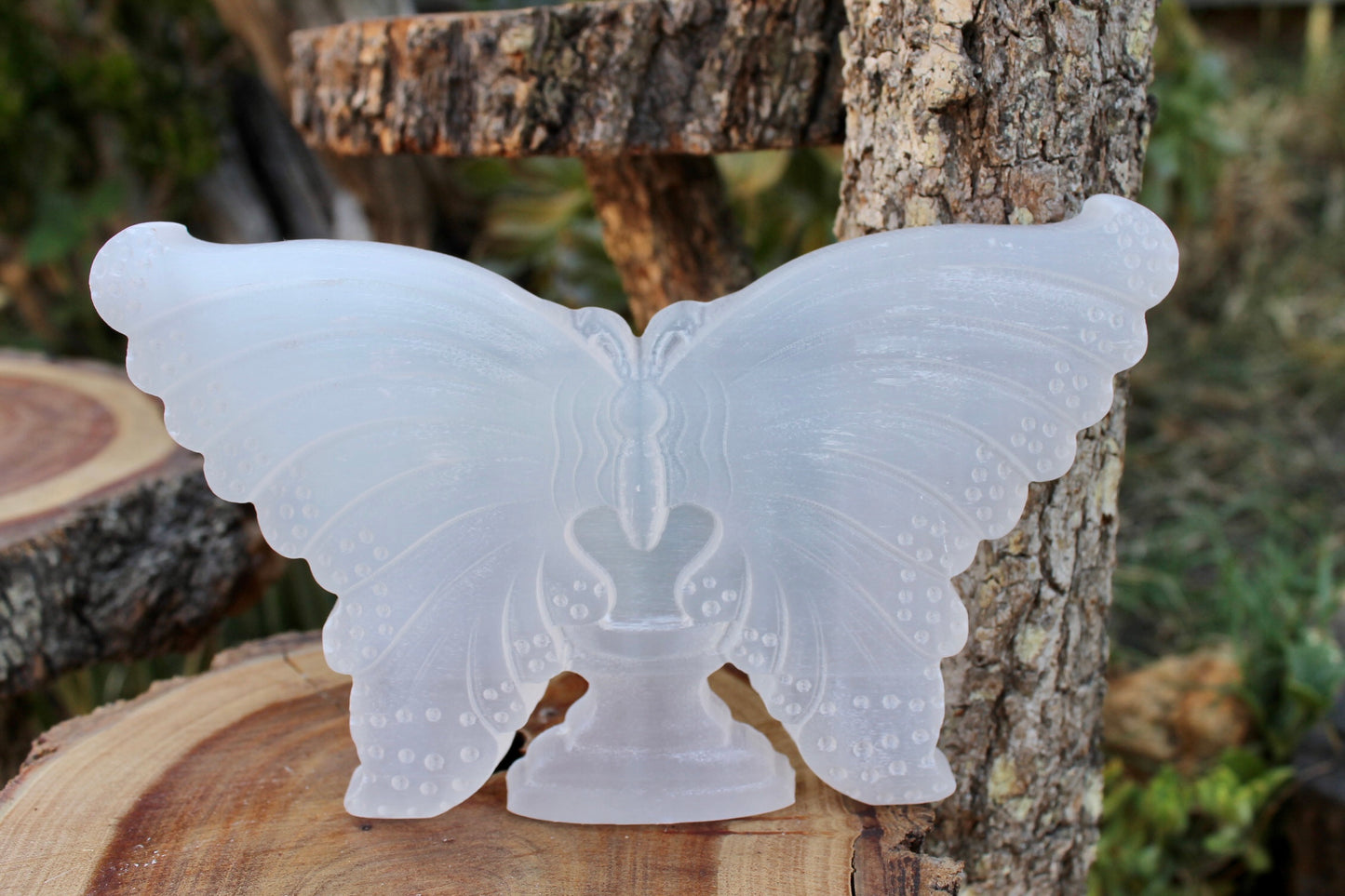 Selenite crystal butterfly