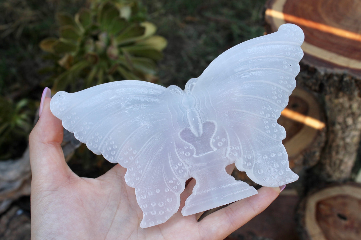 Selenite crystal butterfly
