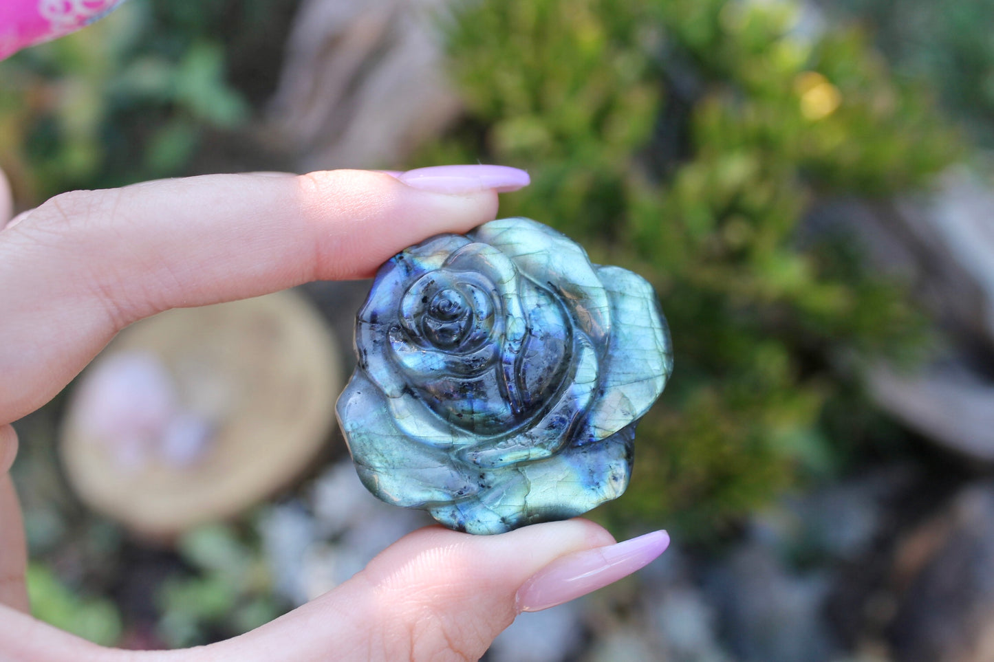 Labradorite crystal rose