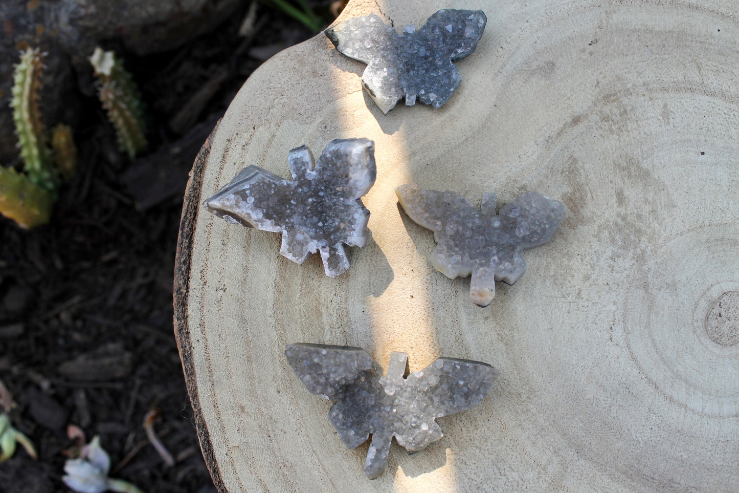Amethyst crystal butterfly clusters
