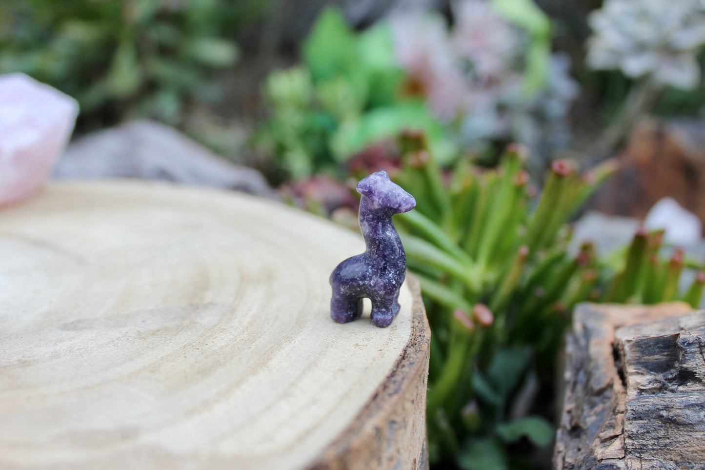 Lepidolite giraffe crystal