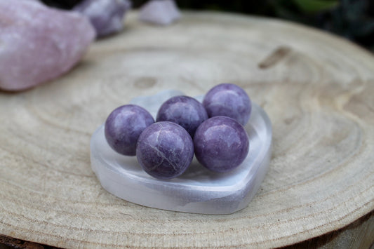Lepidolite crystal sphere