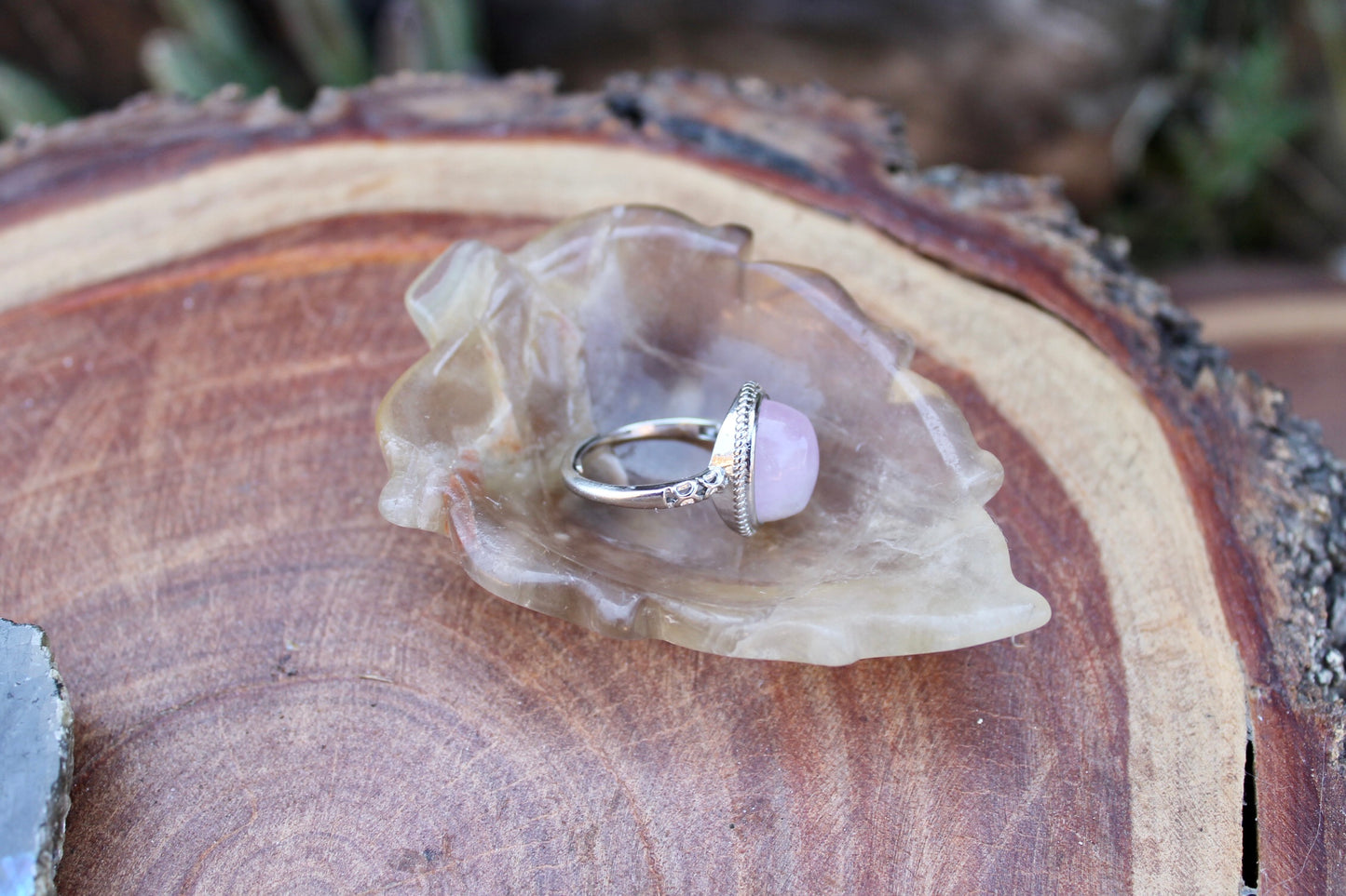 Fluorite crystal leaf bowls